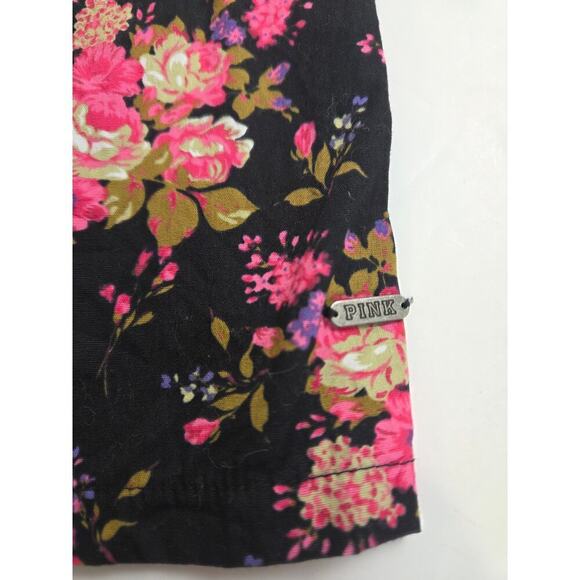 PINK by Victoria's Secret Multicolor Floral Cotton Romper Strapless Size Large - Picture 6 of 11